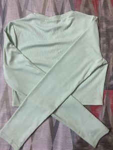Mint Dragon Graphic Long Sleeve Top