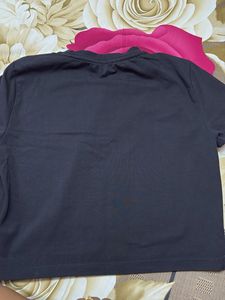 Simple Black Cropped Top