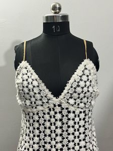 White Crochet Lace Cami Top