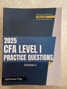2025 CFA lvl 1 exam prep books with practice quest