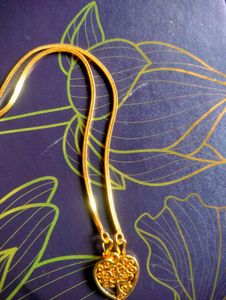 Gold Plated Heart Pendant Necklace