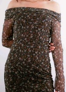 Floral Off-Shoulder Maxi Dress