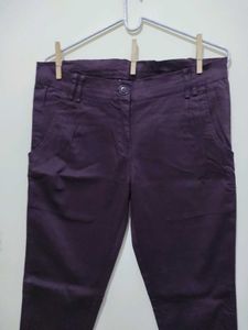 Cottifab Purple Trouser slim or taper fit pant