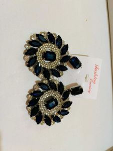 Elegant Blue Stone Earrings new with tag