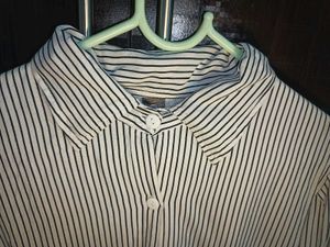 Striped Button-Up Shirt