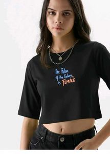 Black Crop top