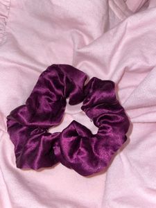 Satin Scrunchie - Deep Purple