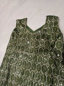 Elegant Green Sequin Salwar Suit