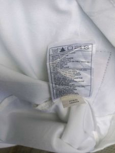 Nike White TEYSA T-Shirt with Blue Stripes
