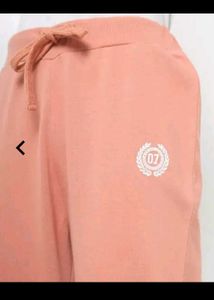 Women's Peach Joggers with White Accents