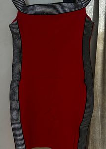 Red Bodycon Off shoulder Dress