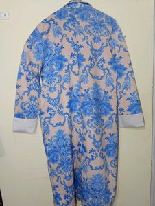 Blue Floral Longline Blazer