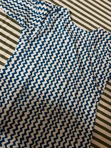 Blue Zigzag Print Kurta