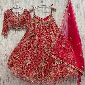 ❤️Heavy Beads Lehga For Engagement (16 Kali)