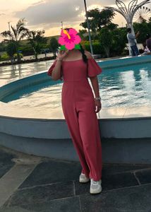Off-Shoulder Wide-Leg Jumpsuit