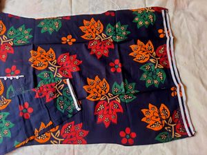 black Floral Print Kurta