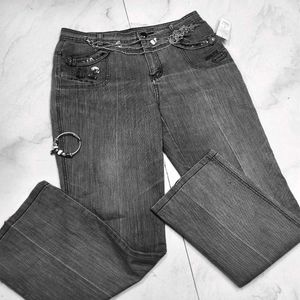 Premium Grey Y2K bootcut jeans