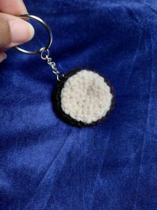 Crochet cookie bag charm and keychain