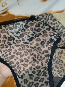 Women Animal Print Net Panty