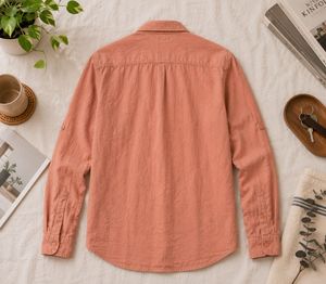 Men's Casual Peach Shirt