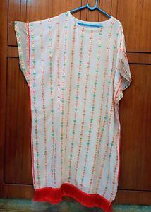 Stylish Georgette Embroidered Kaftan Dress