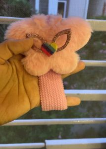 Cute Pink Fluffy Unicorn Hair Scrunchie
