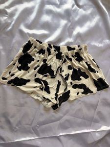 imported Cow Print Lounge Shorts