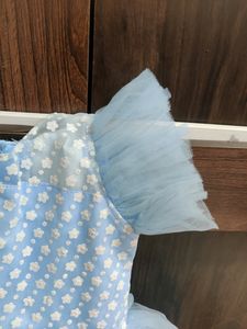 Adorable Blue Dress &amp; Cape Set