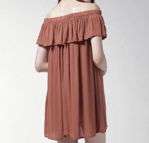 Chic Off-Shoulder Ruffle Dress