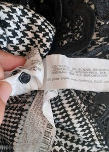 Zara Plaid Lace Trim Top