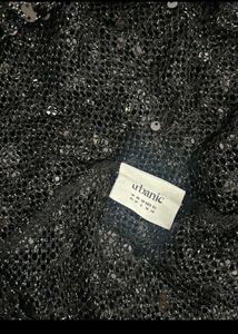 Sparkling Black Sequin Halter Dress