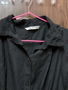 Chic Black Button-Up Dress