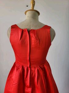 Elegant Red Fit and Flare Dress