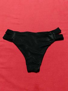 H&amp;M Black Ribbed Bikini Bottom – Size XS