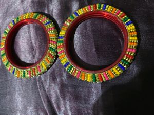 Multicolored Festive Bangles Set