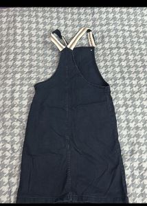 Dark Wash Denim Pinafore Dress