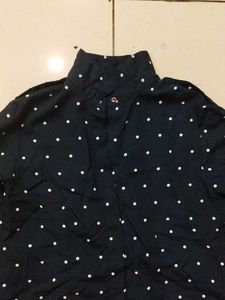 Chic Navy Polka Dot Dress