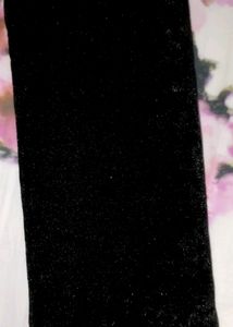 Black Leisure Wear Pyjamas In Velvet Fabric