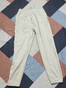 Cream Jogger Pants with "Believe In Yourself" Prin