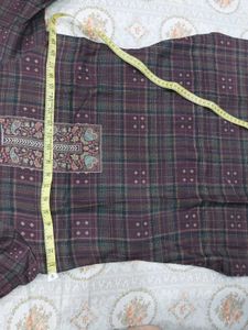 Elegant Plaid Kurta with plazo