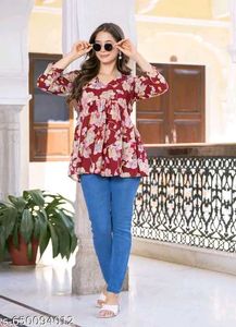 Floral Print Peplum Top