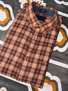 Indian Terrain Men's Plaid Long Sleeve Shirt