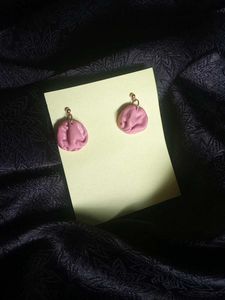 Pink Statement Drop Earrings