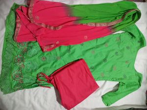 Ethnic/Traditional Churidar With Pant And Dupatta