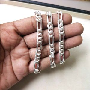 SR91 Pure Silver Figaro 🥨 Chain 51.300gm