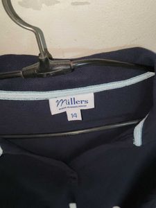 MILLERS Navy Blue Polo T-Shirt