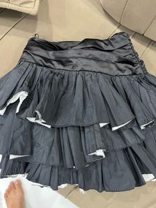 Black Tiered Ruffle Skirt