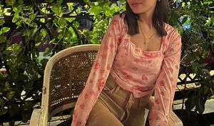 Floral Print Long Sleeve Top
