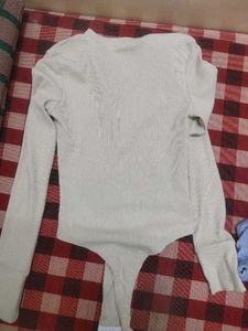 Savana Beige Ribbed Bodysuit