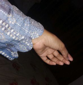 Beautiful Printed Kurta with Embellishments